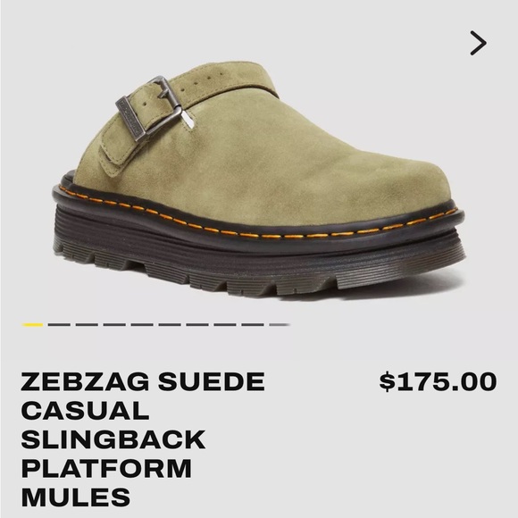 Dr. Martens Shoes - ZEBZAG SUEDE CASUAL SLINGBACK PLATFORM MULES